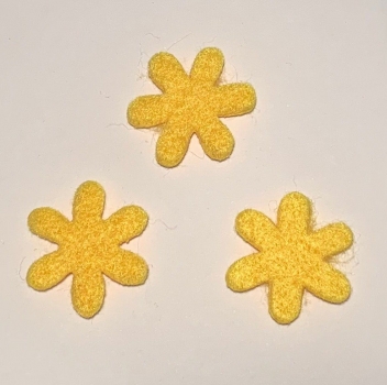 Filzblume klein, gelb